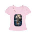 Jubiloré "Jesus Walks On Water" Women's Longline Slim-Fit T-Shirt