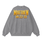 Jubilore "Jesus Walks On Water" Snow Washed Oversized Sweatshirt