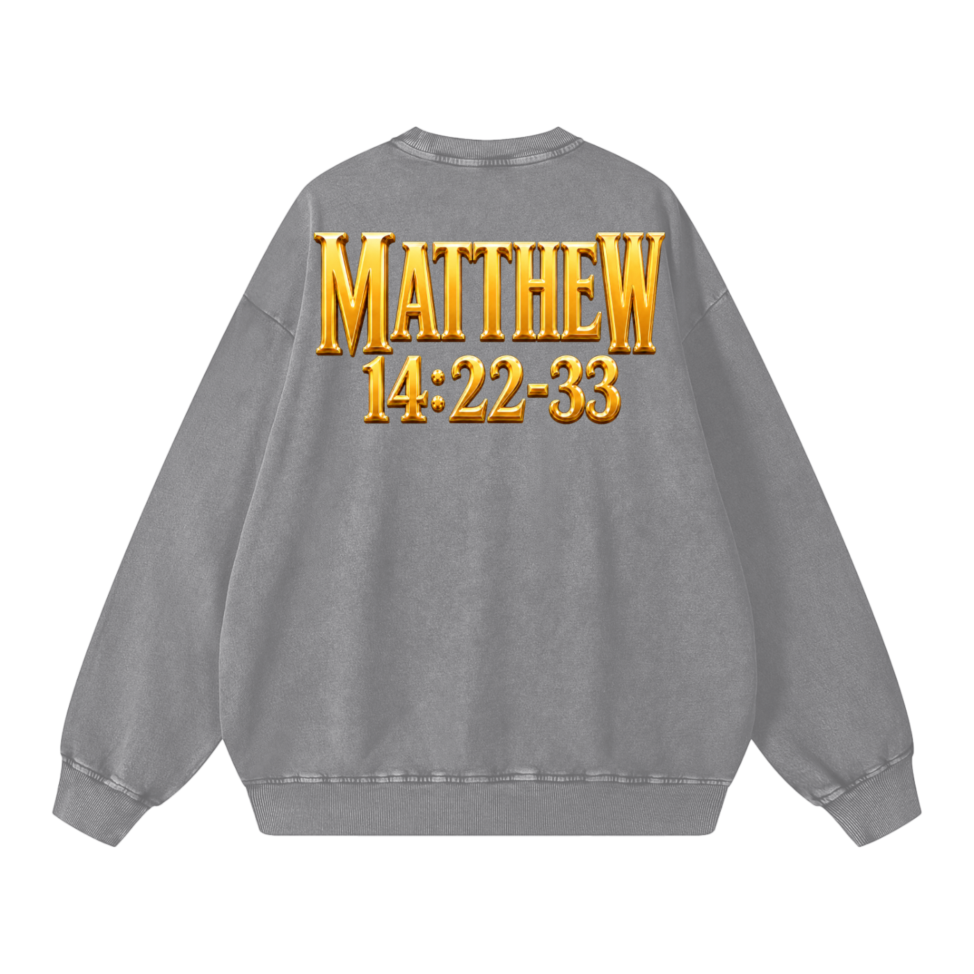 Jubilore "Jesus Walks On Water" Snow Washed Oversized Sweatshirt