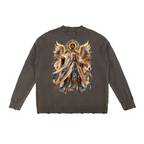 Jubilore "Principalities" Vintage Washed Hand-Frayed Sweater