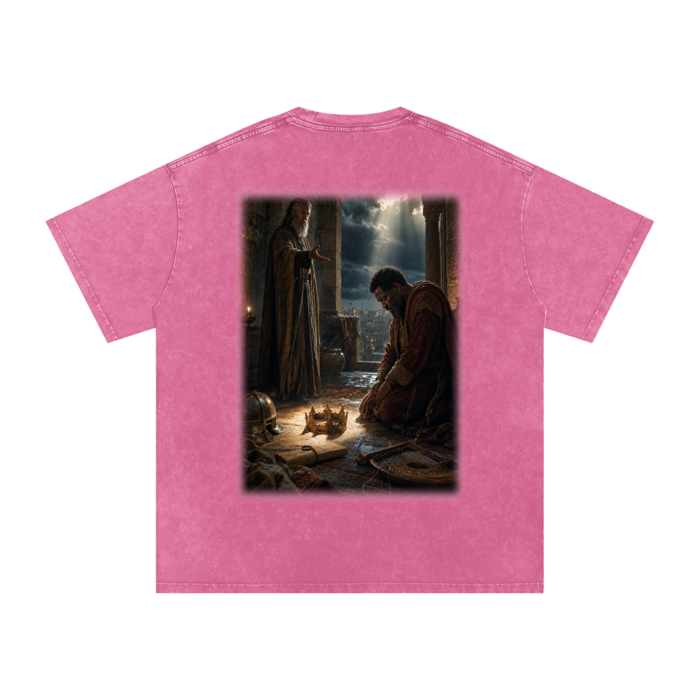 Jubilore “David” Snow Washed Oversized Cotton T-Shirt
