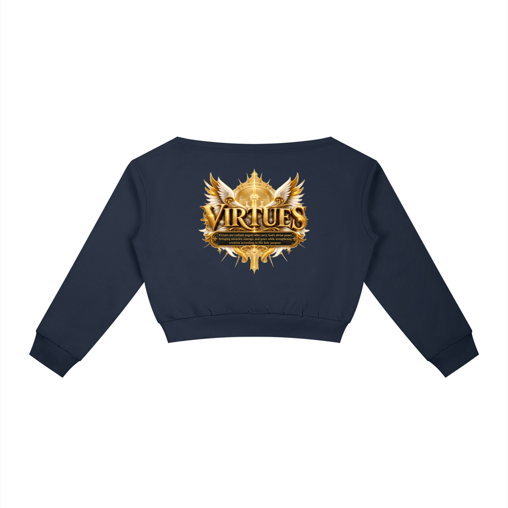 Jubiloré "Virtues" Women's Off-Shoulder Sweatshirt