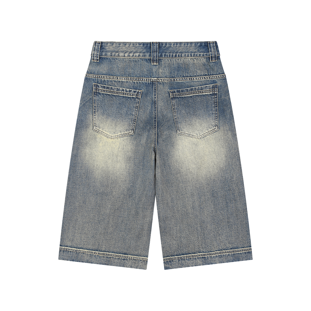 Jubilore Vintage Wash Baggy Denim Shorts