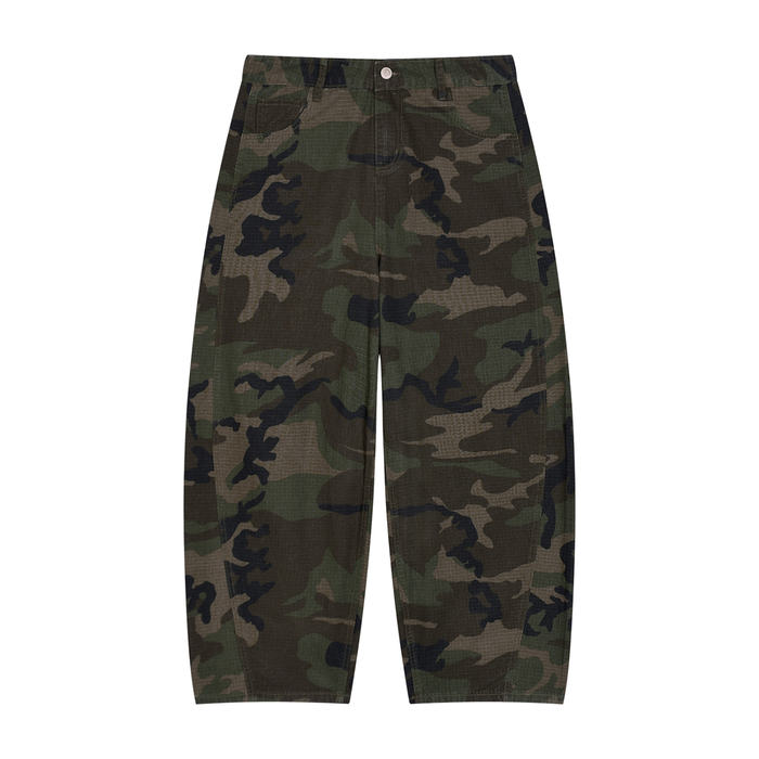 Jubilore Men’s Camo Barrel Leg Cargo Pants