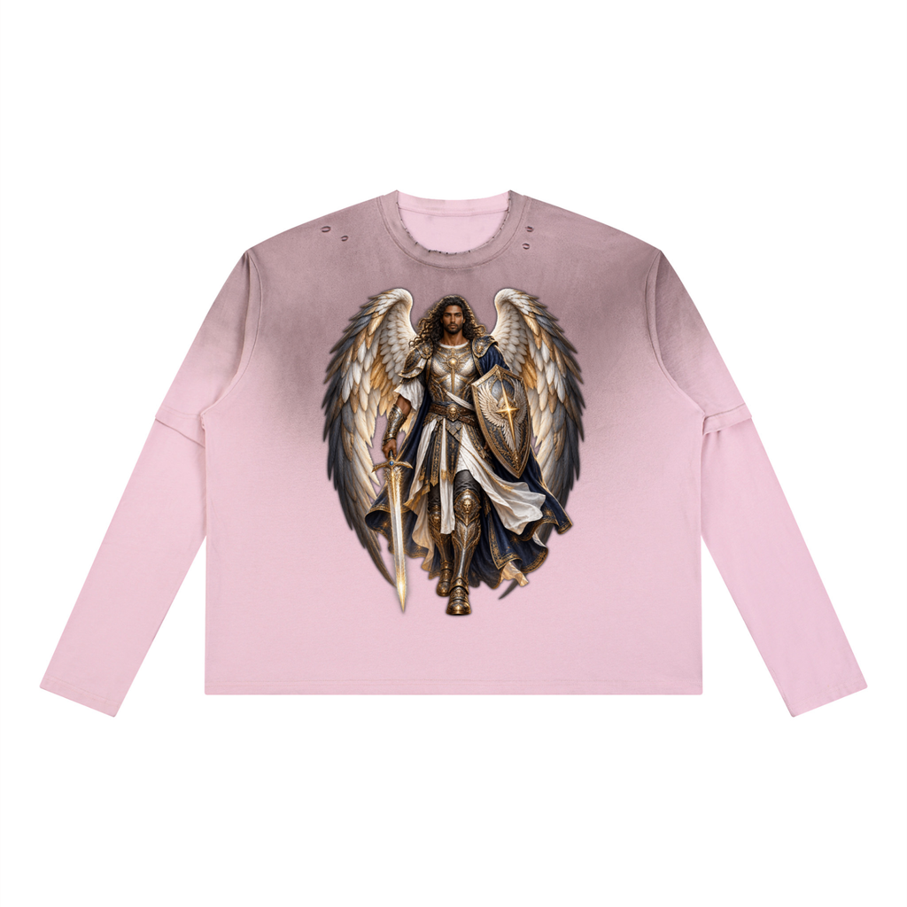 Jubilore "Michael" Unisex Vintage Wash Layered T-Shirt