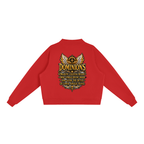 Jubiloré "Dominions" Essential Fleece Mock-Neck Crew Sweatshirt
