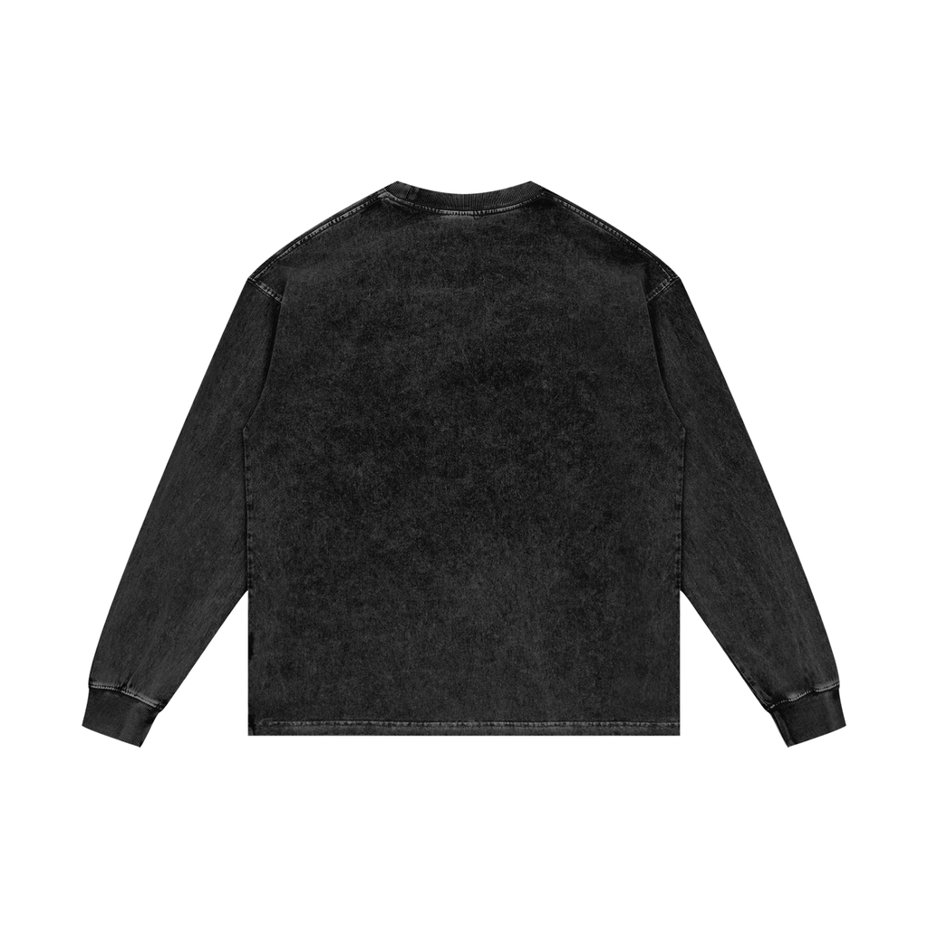 Jubilore "NAA" Acid Wash Oversize Long Sleeve T-Shirt