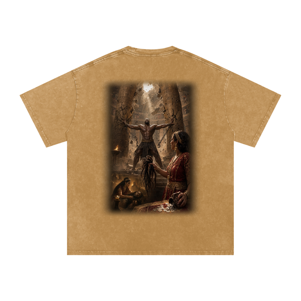 Jubilore “Samson” Snow Washed Oversized Cotton T-Shirt