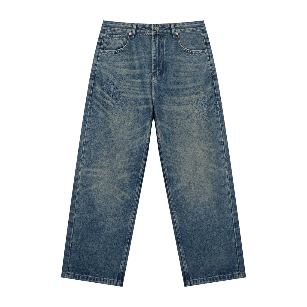 Jubilore Men's Vintage Wash Denim Jeans
