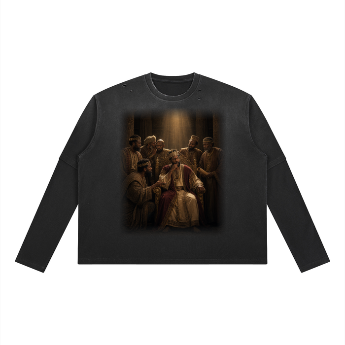 Jubilore "Daniel" Unisex Vintage Wash Layered T-Shirt