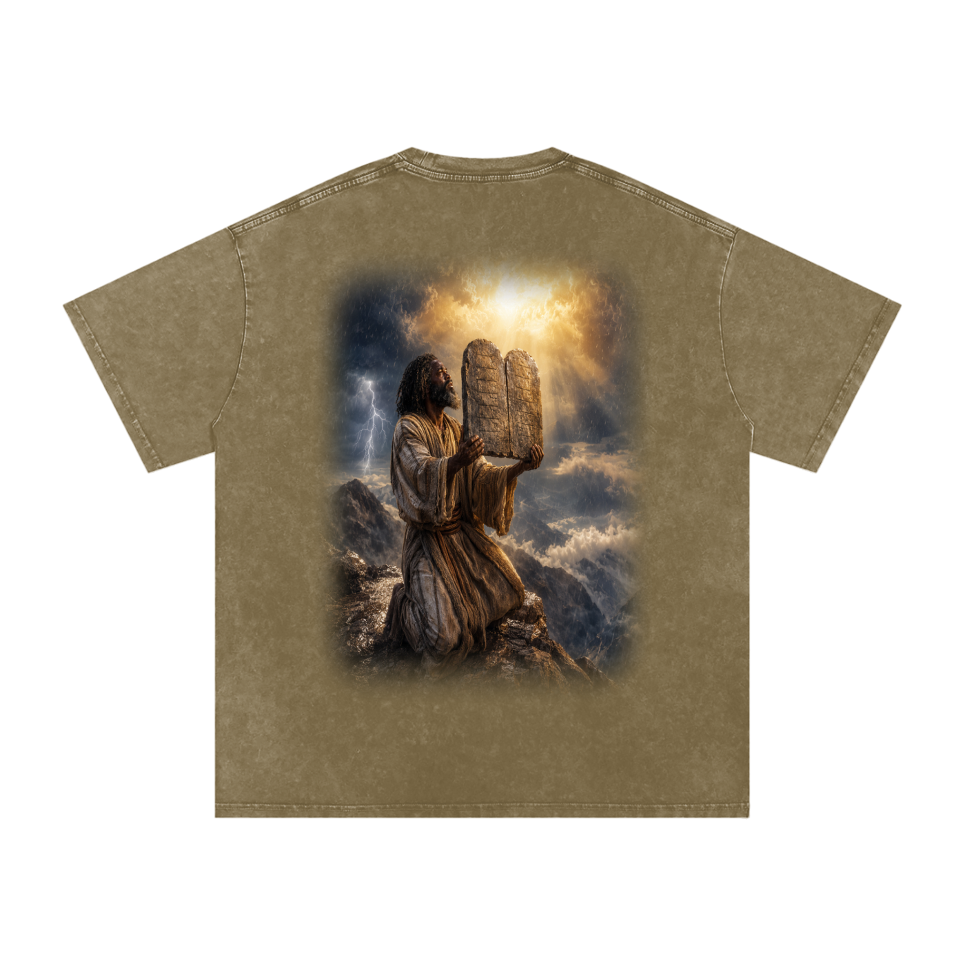 Jubilore “Moses” Snow Washed Oversized Cotton T-Shirt