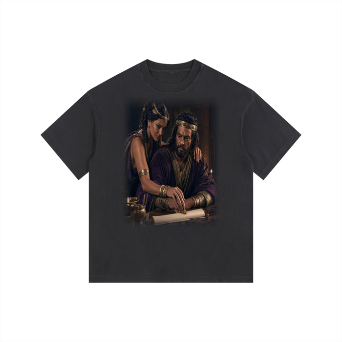 Jubilore “Jezebel” Vintage Washed Oversized Cotton T-Shirt