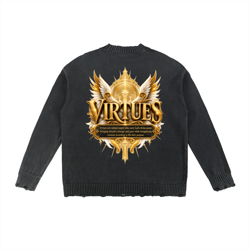 Jubilore "Virtues" Vintage Washed Hand-Frayed Sweater