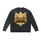 Jubilore "Virtues" Vintage Washed Hand-Frayed Sweater