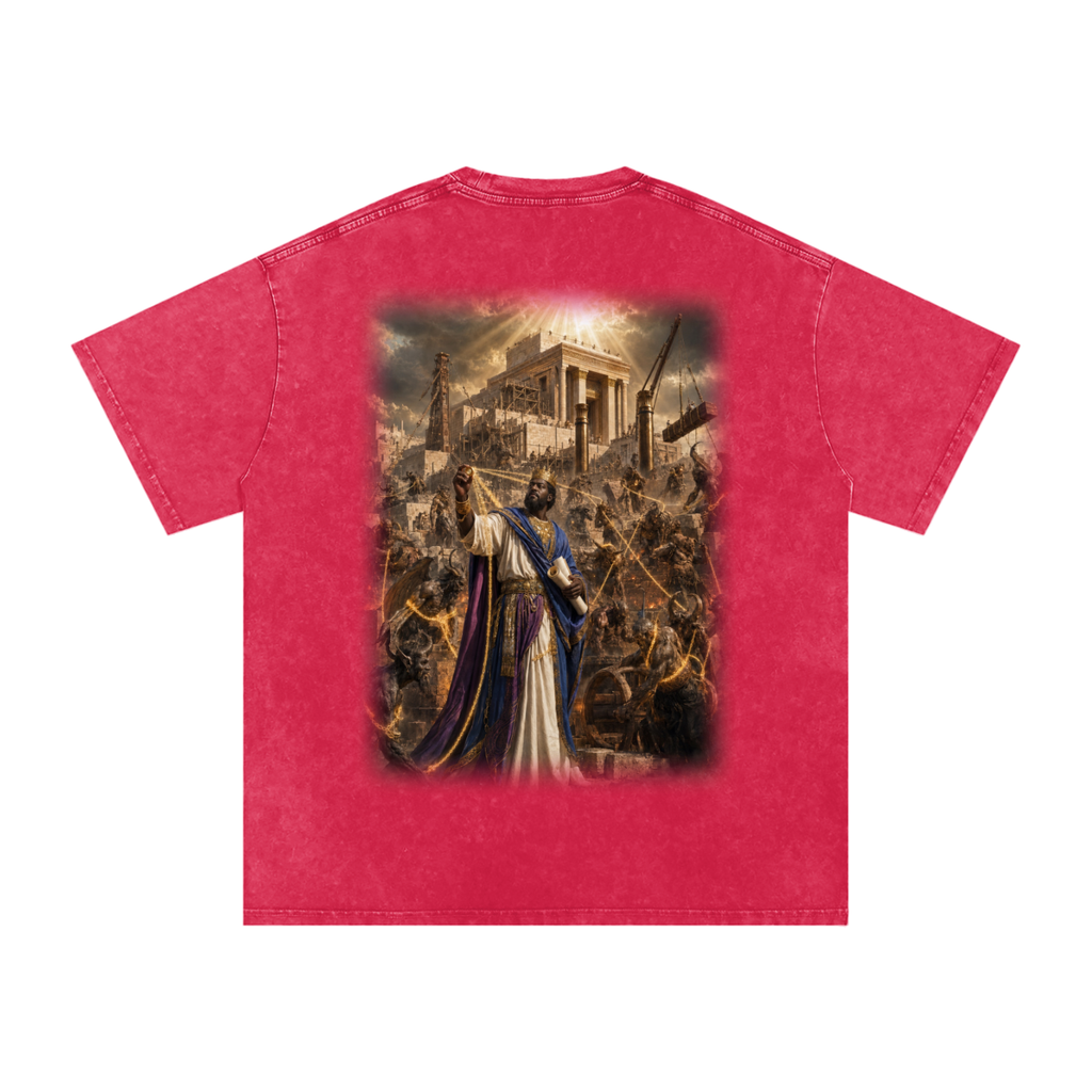 Jubilore “Solomon” Snow Washed Oversized Cotton T-Shirt