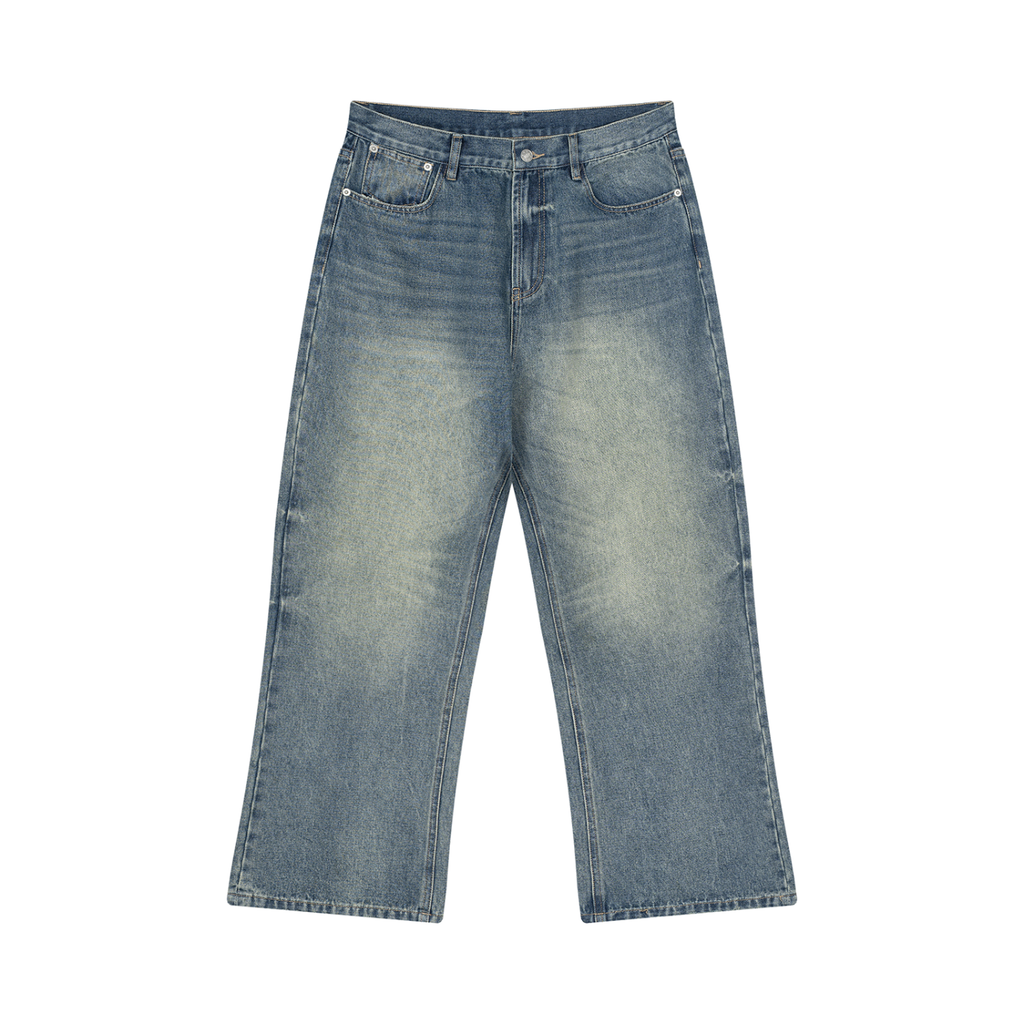 Jubilore Men’s Vintage Wash Wide Leg Jeans