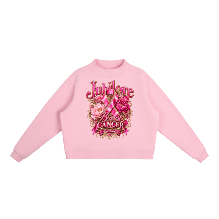 Jubiloré "BCA" Essential Fleece Mock-Neck Crew Sweatshirt