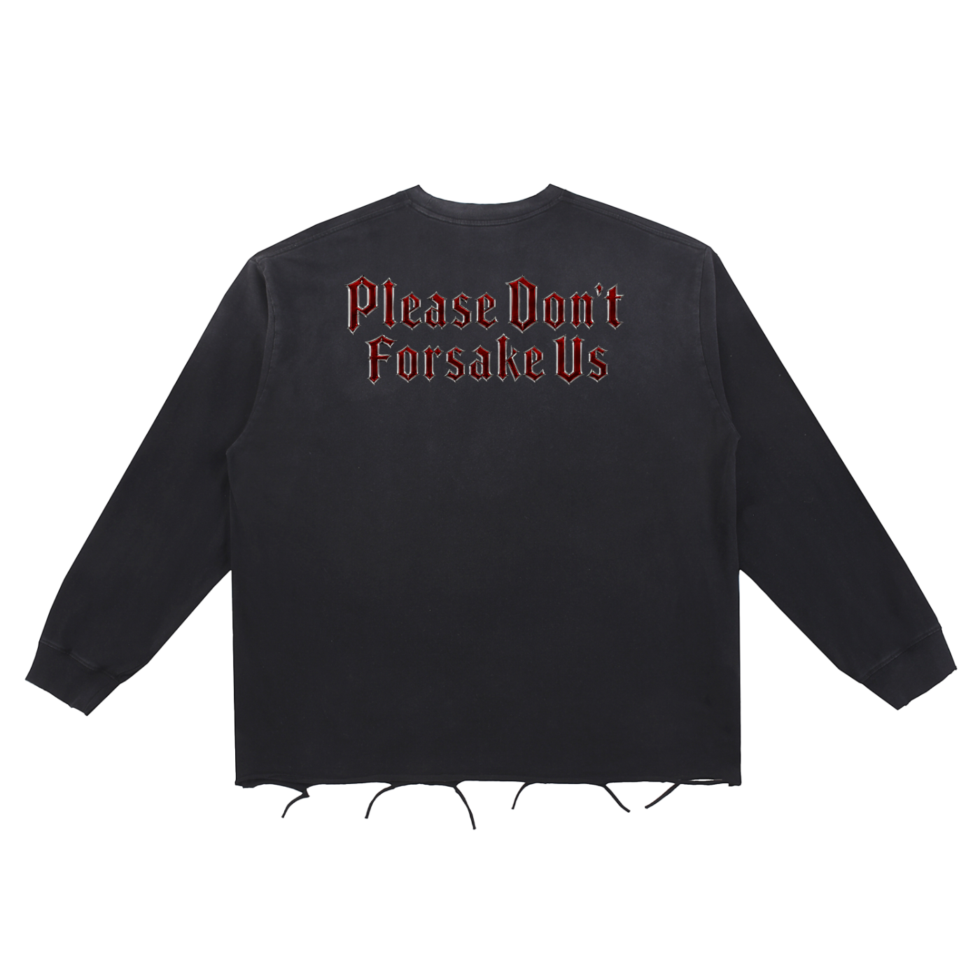 Jubilore Darkhorse Snow Wash Raw Edge Cotton T-Shirt