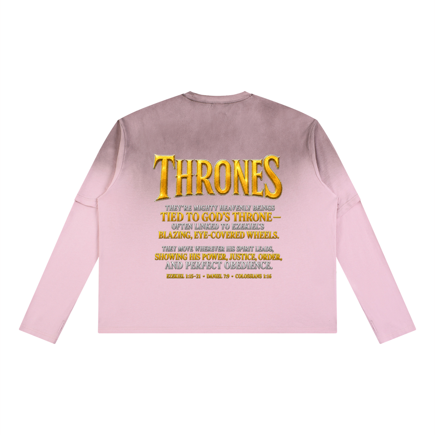 Jubilore Thrones Unisex Vintage Wash Layered T-Shirt