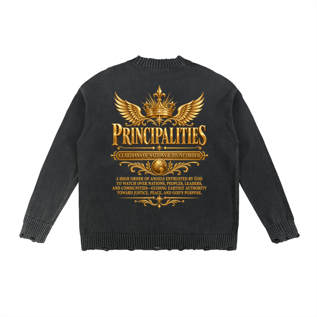 Jubilore "Principalities" Vintage Washed Hand-Frayed Sweater