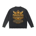 Jubilore "Principalities" Vintage Washed Hand-Frayed Sweater