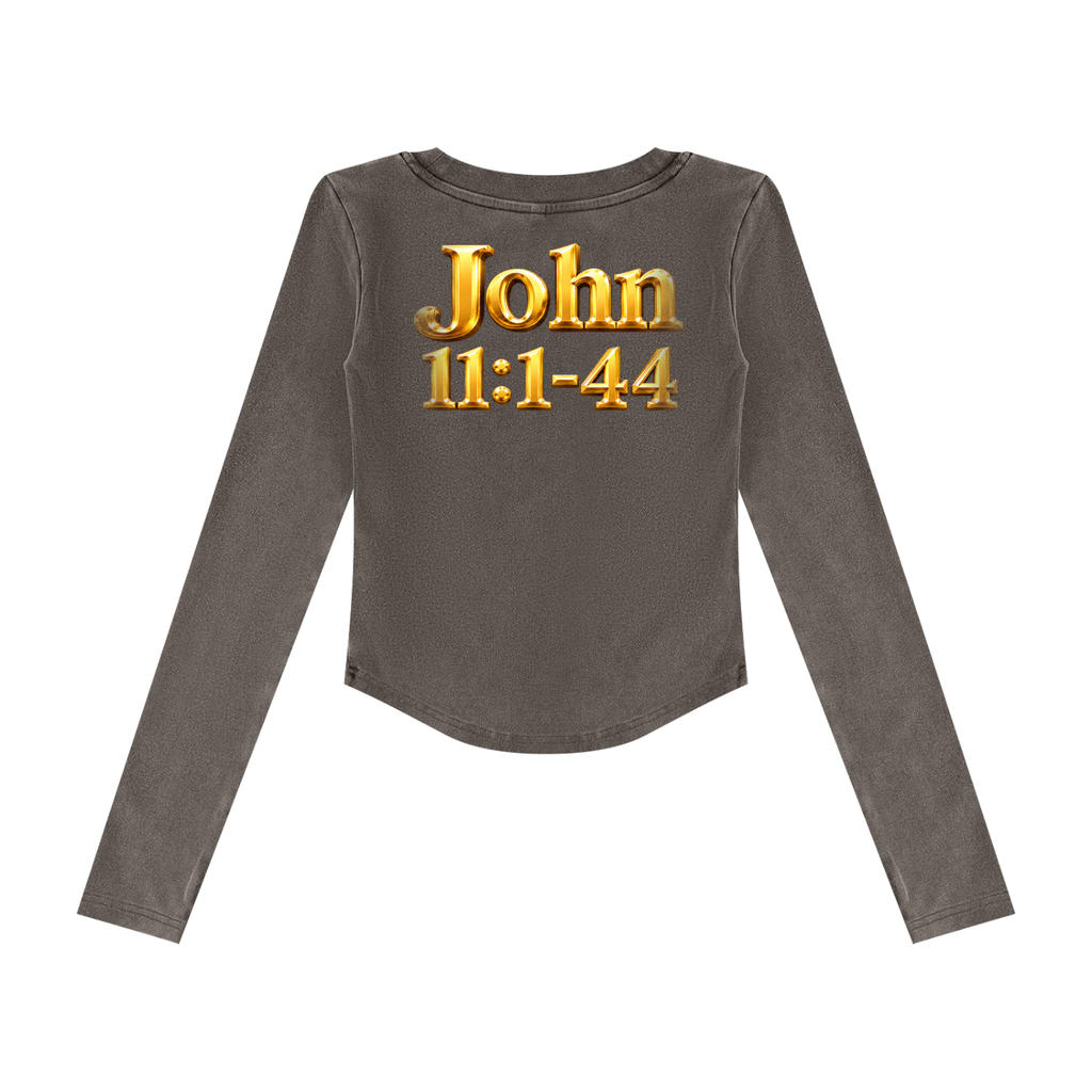 Jubiloré "Jesus Resurrects Lazarus" Women’s Vintage Wash Crop T-Shirt