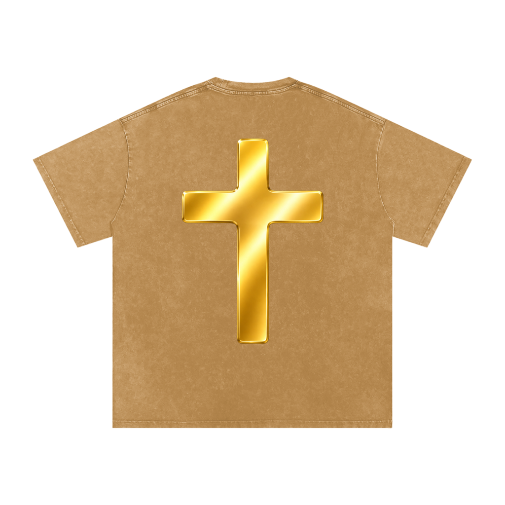 Jubilore "Shroud of Turin" Snow Washed Oversized Cotton T-Shirt