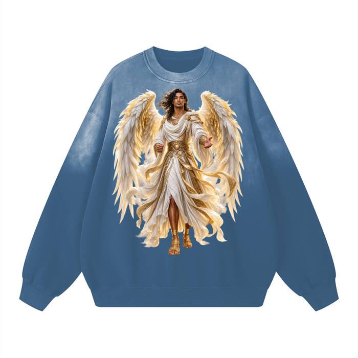 Jubilore "Gabriel" Sunfade Drop-Shoulder Cotton Sweatshirt
