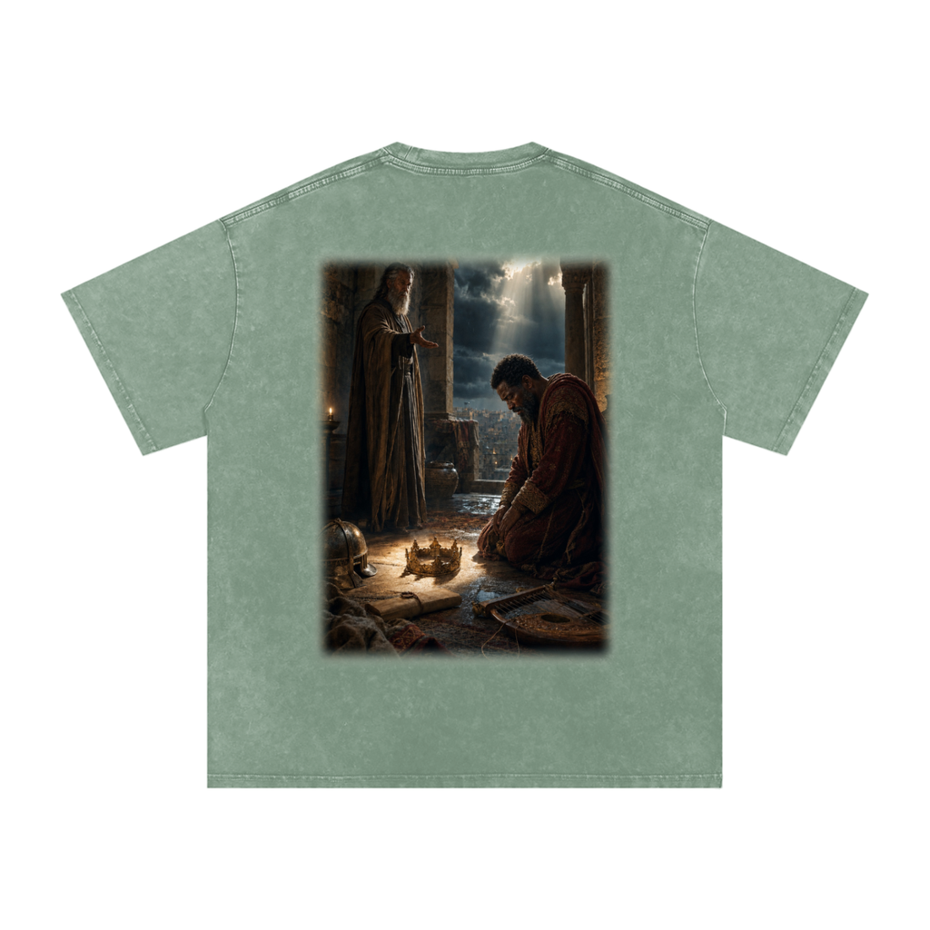 Jubilore “David” Snow Washed Oversized Cotton T-Shirt