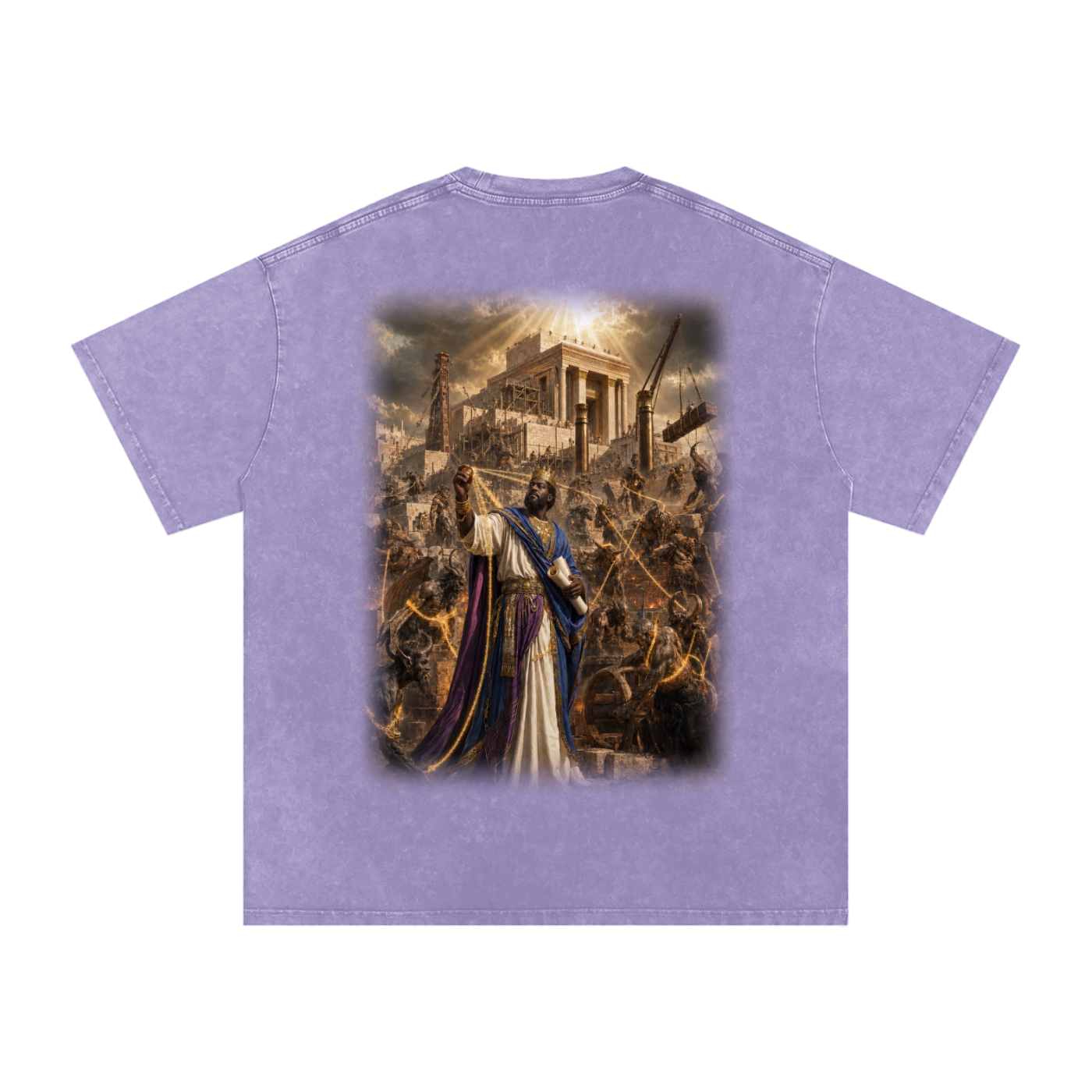 Jubilore “Solomon” Snow Washed Oversized Cotton T-Shirt