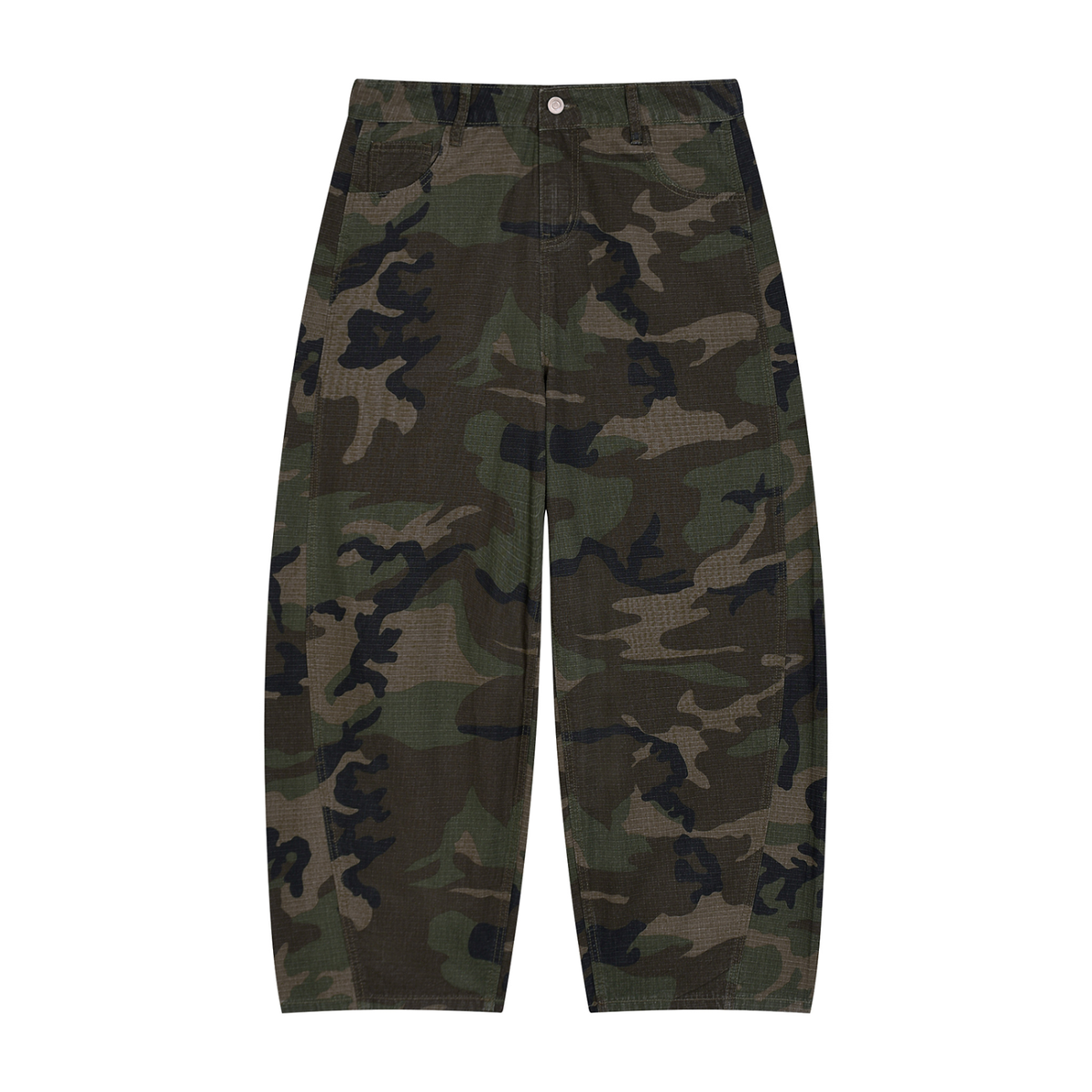 Jubilore Men’s Camo Barrel Leg Cargo Pants