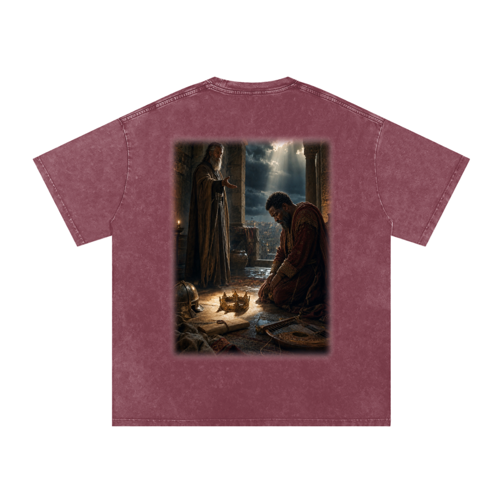 Jubilore “David” Snow Washed Oversized Cotton T-Shirt