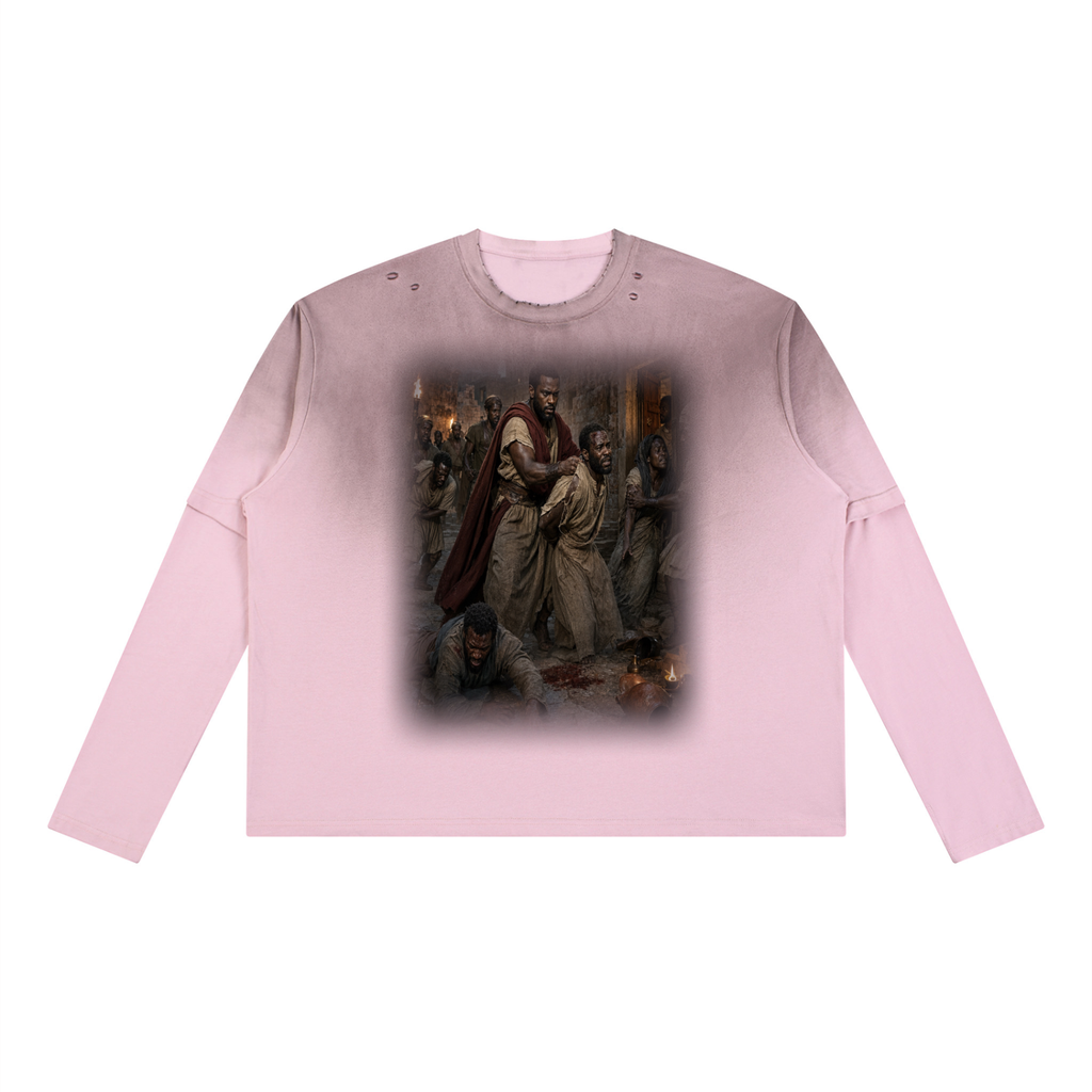 Jubilore “Paul” Unisex Vintage Wash Layered T-Shirt