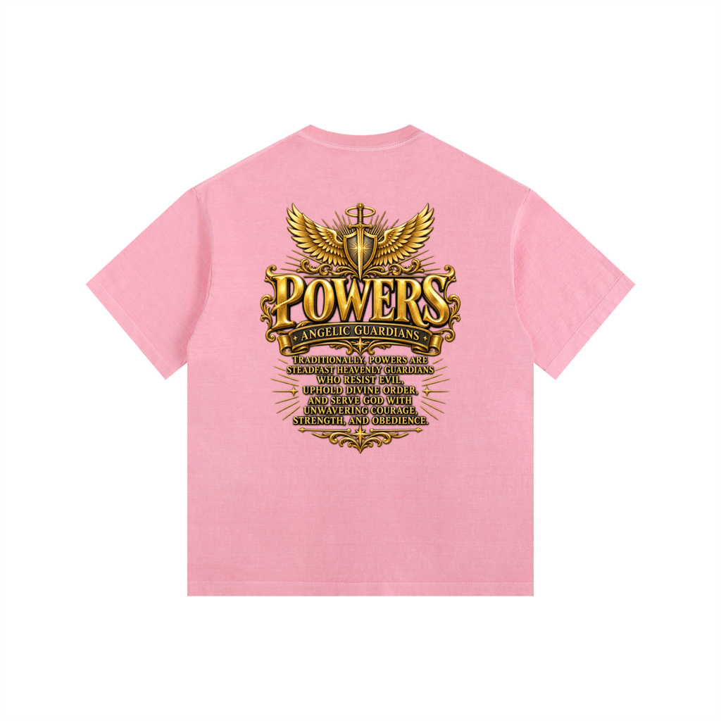 Jubilore "Powers" Vintage Washed Oversized Cotton T-Shirt