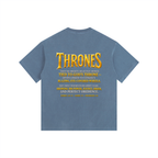 Jubilore Thrones Vintage Washed Oversized Cotton T-Shirt