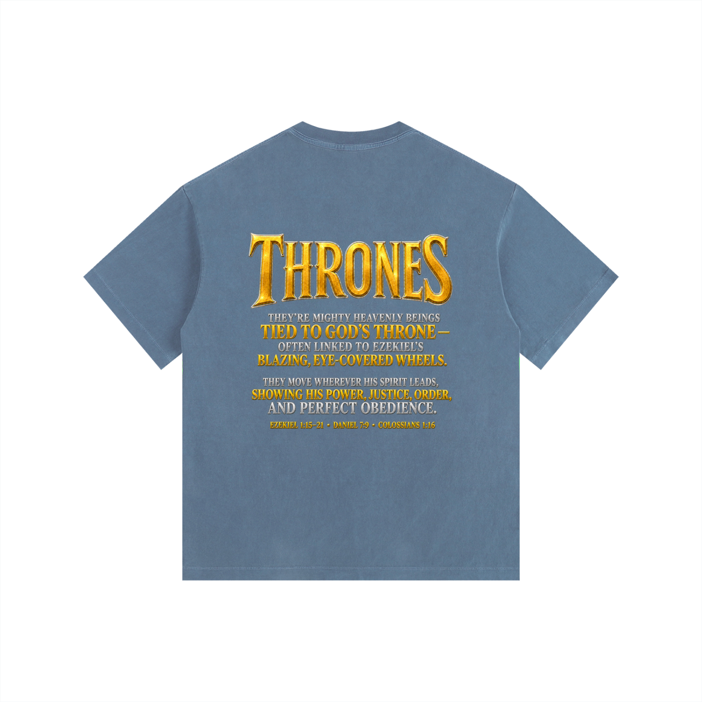 Jubilore Thrones Vintage Washed Oversized Cotton T-Shirt