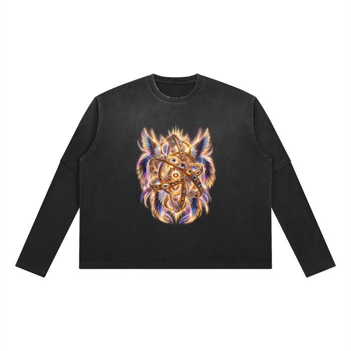 Jubilore Thrones Unisex Vintage Wash Layered T-Shirt