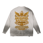 Jubilore "Raphael" Sun Fade Distressed Ripped Crewneck sweater