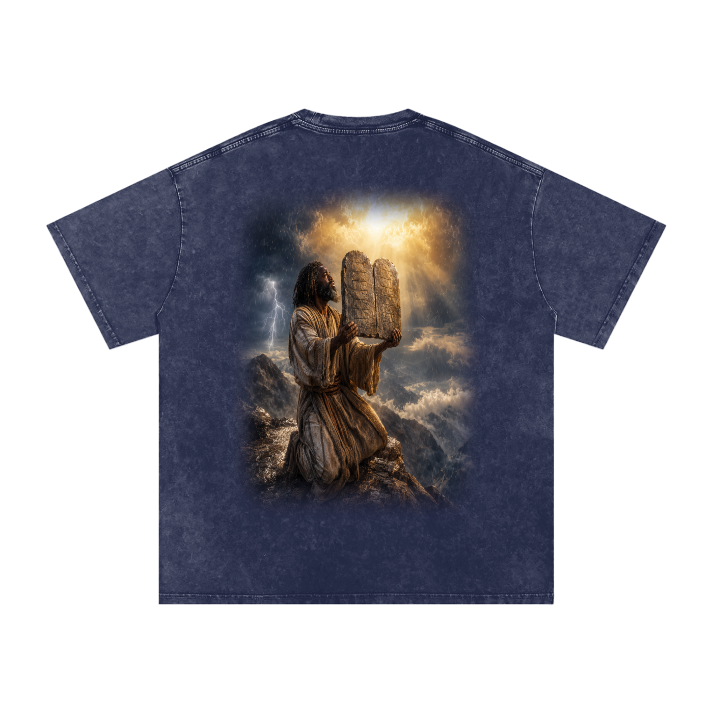 Jubilore “Moses” Snow Washed Oversized Cotton T-Shirt