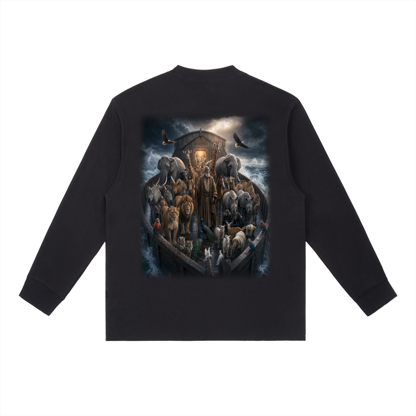 Jubilore "Noah" Essential Crewneck Long-Sleeve T-Shirt