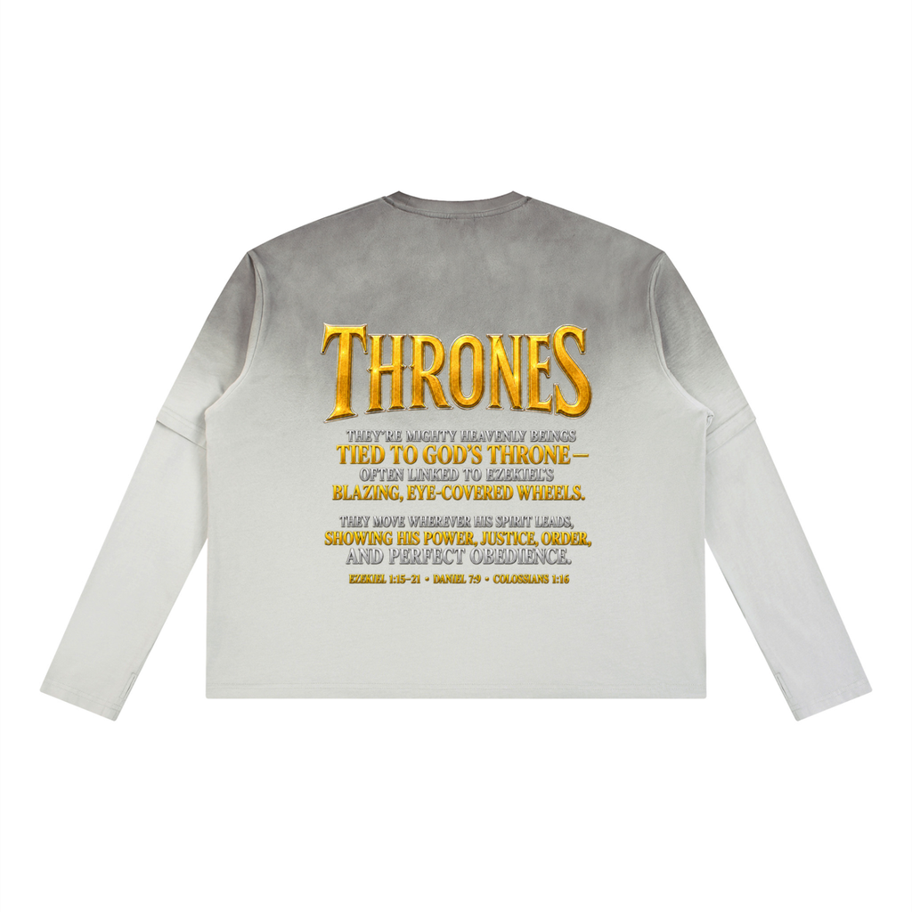 Jubilore Thrones Unisex Vintage Wash Layered T-Shirt