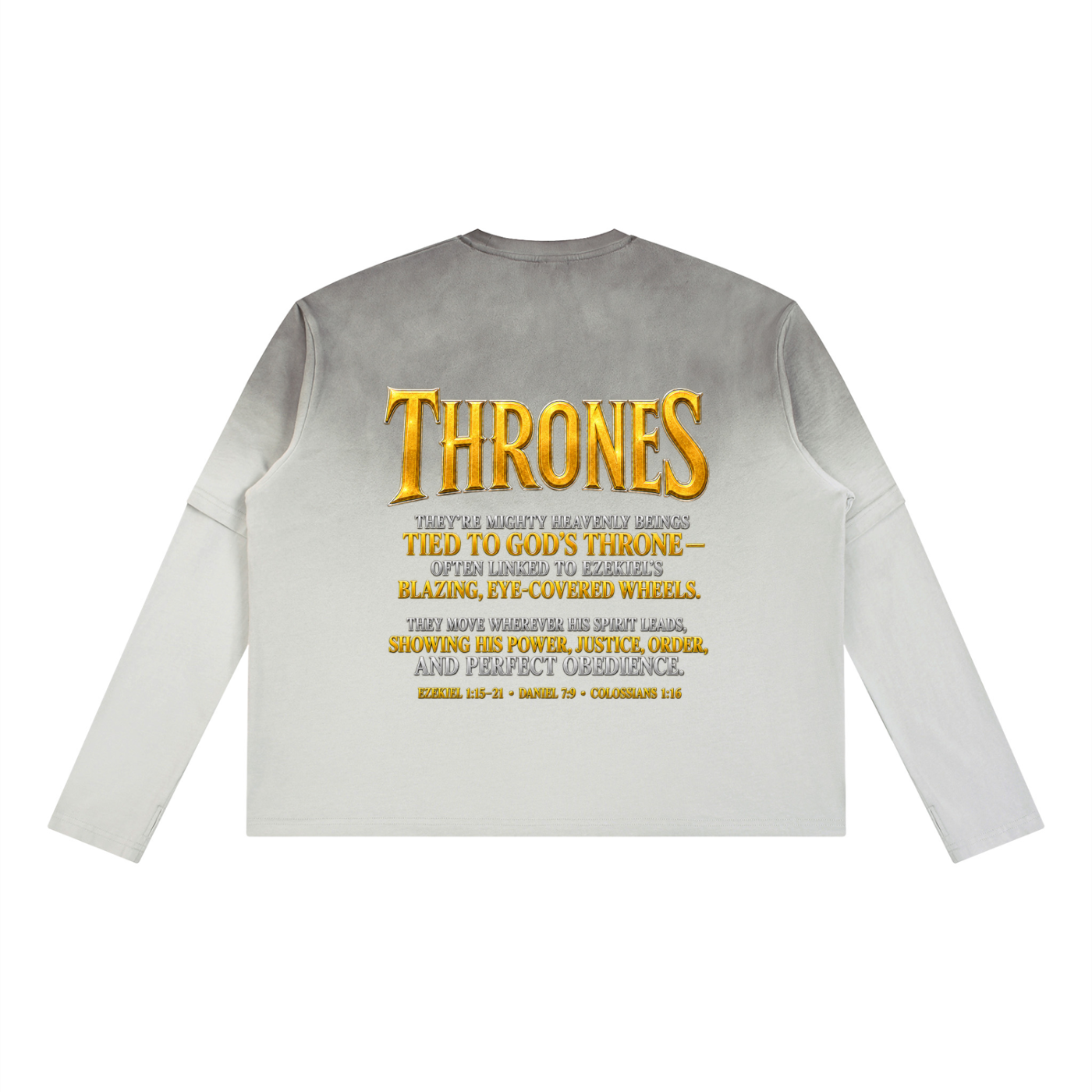 Jubilore Thrones Unisex Vintage Wash Layered T-Shirt