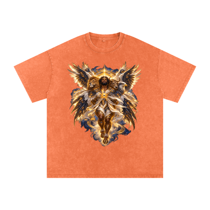Jubilore Cherubim Snow Washed Oversized Cotton T-Shirt