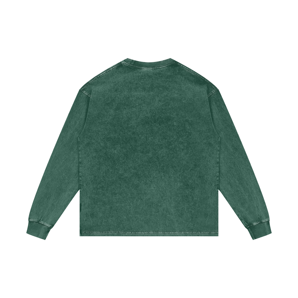 Jubilore "NAA" Acid Wash Oversize Long Sleeve T-Shirt