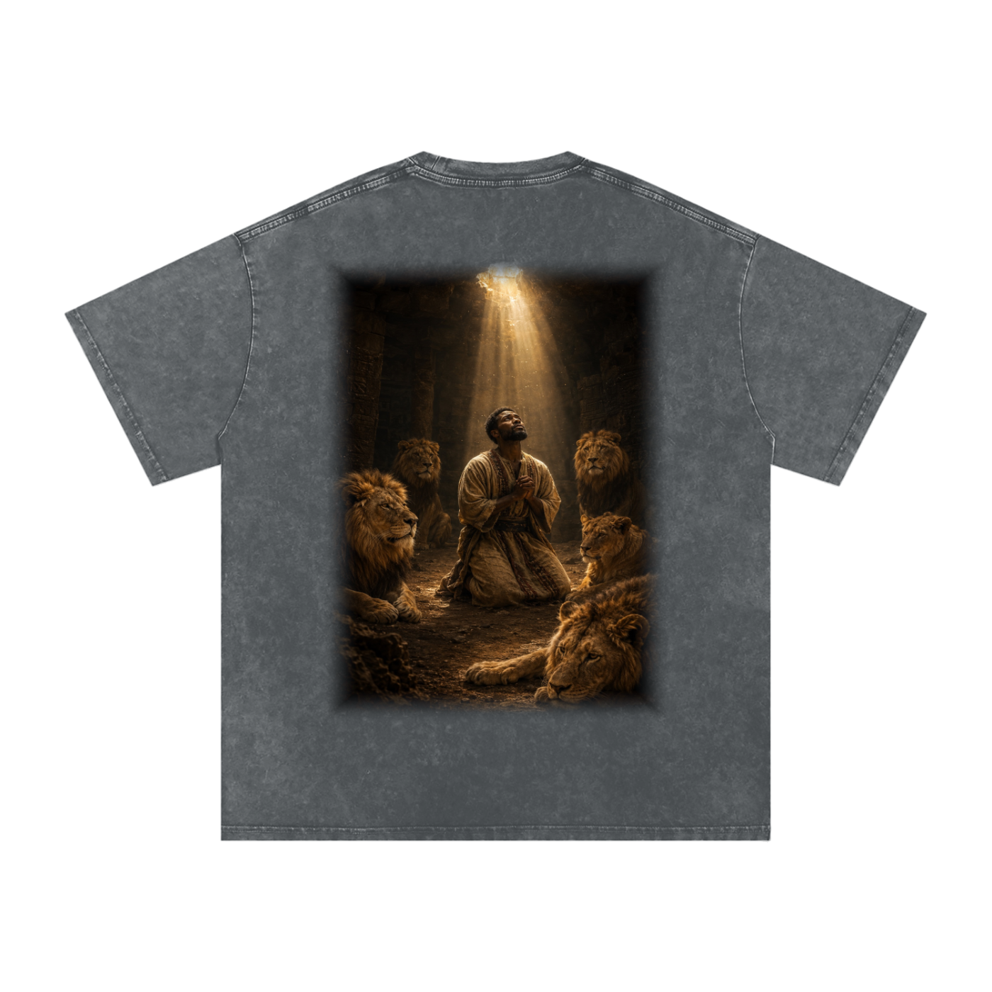 Jubilore "Daniel" Snow Washed Oversized Cotton T-Shirt