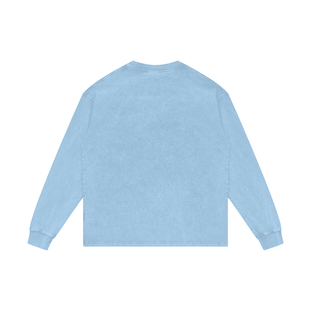 Jubilore "NAA" Acid Wash Oversize Long Sleeve T-Shirt