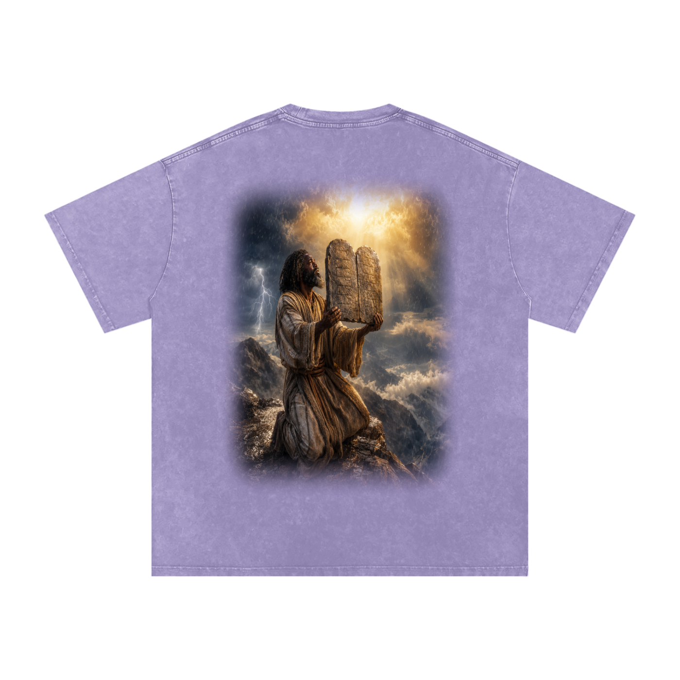 Jubilore “Moses” Snow Washed Oversized Cotton T-Shirt