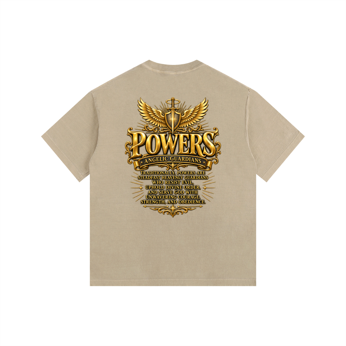 Jubilore "Powers" Vintage Washed Oversized Cotton T-Shirt