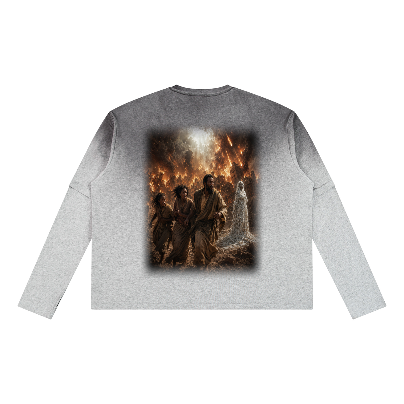 Jubilore "Sodom & Gomorrah" Unisex Vintage Wash Layered T-Shirt
