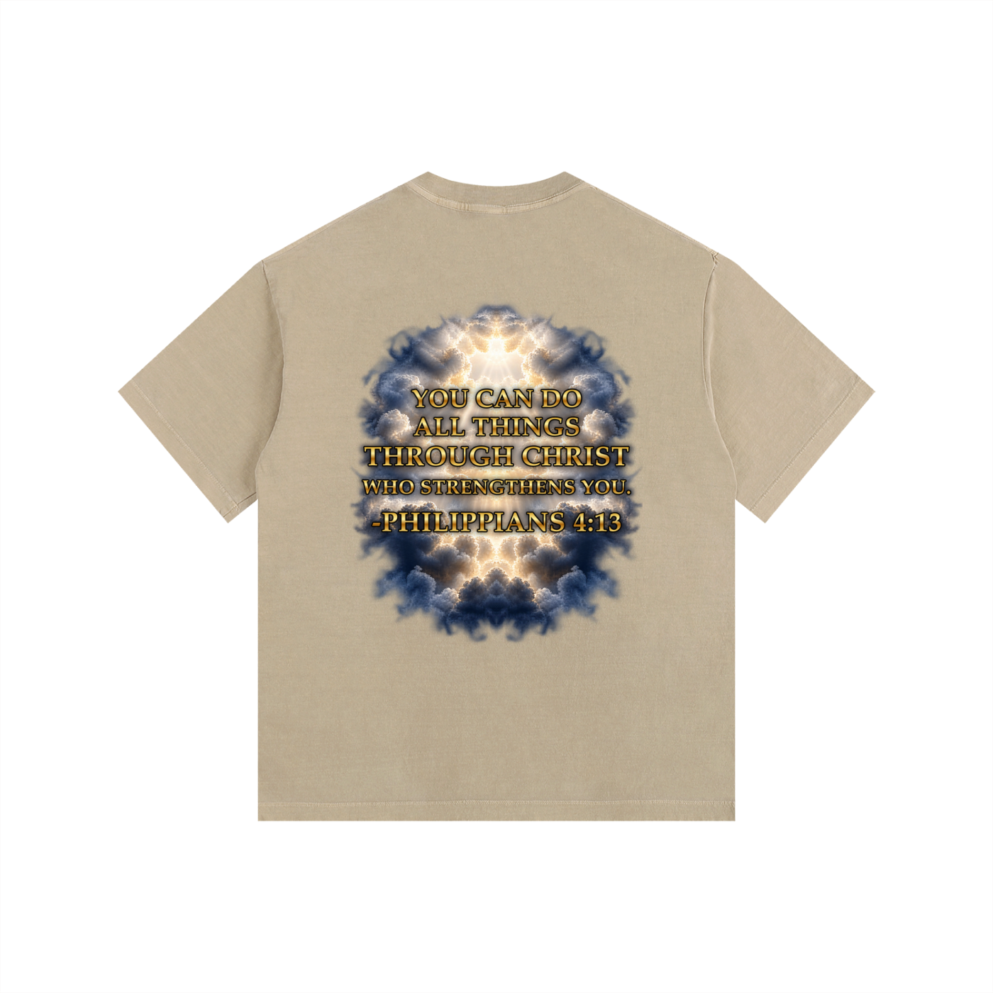 Jubilore "Christ Saves" Vintage Washed Oversized Cotton T-Shirt